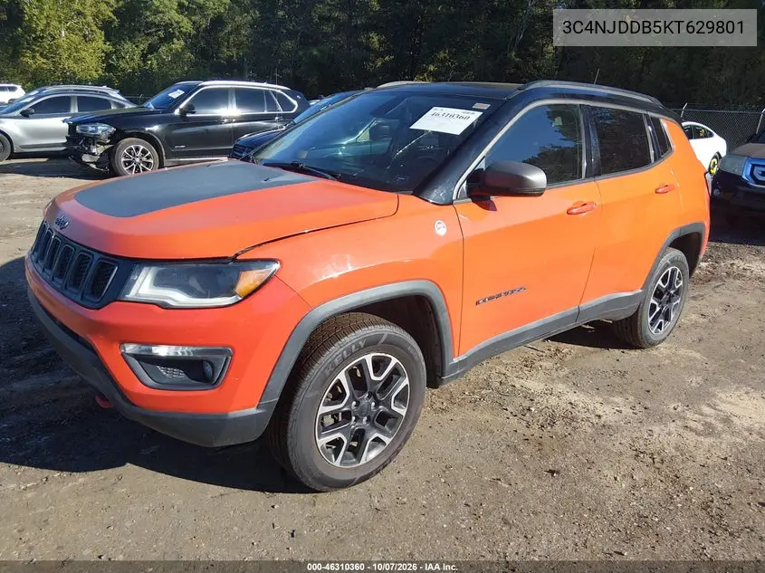 2019 JEEP COMPASS VIN 3C4NJDDB5KT629801 — фото 2