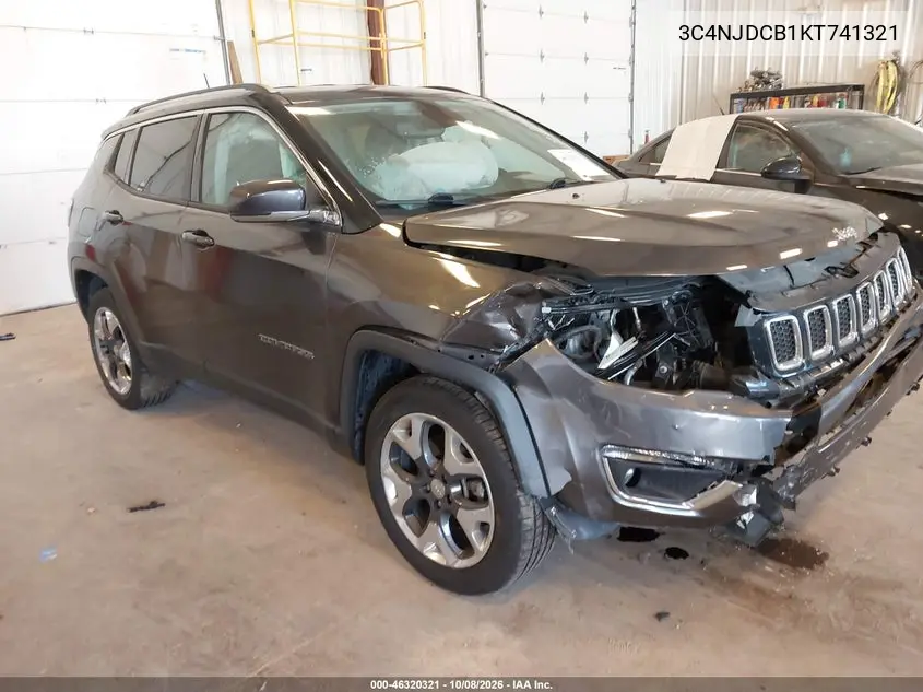JEEP COMPASS 2019, VIN 3C4NJDCB1KT741321