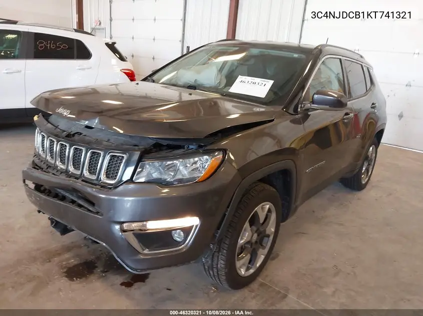 2019 JEEP COMPASS VIN 3C4NJDCB1KT741321 — фото 2