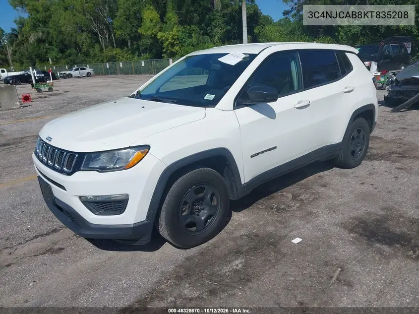 2019 JEEP COMPASS VIN 3C4NJCAB8KT835208 — фото 2