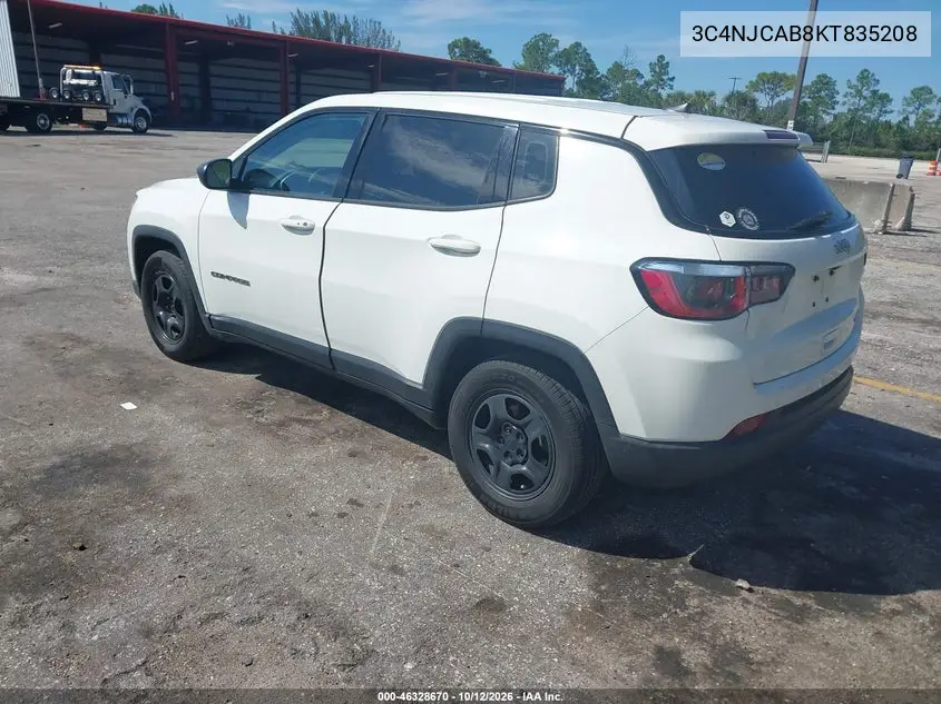 2019 JEEP COMPASS VIN 3C4NJCAB8KT835208 — фото 3