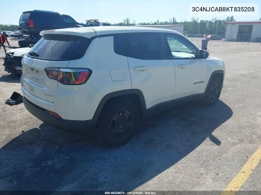 2019 JEEP COMPASS VIN 3C4NJCAB8KT835208 — фото 4