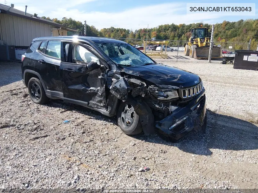 JEEP COMPASS 2019, VIN 3C4NJCAB1KT653043