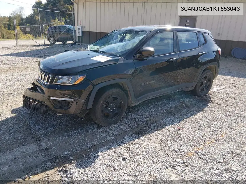 2019 JEEP COMPASS VIN 3C4NJCAB1KT653043 — фото 2