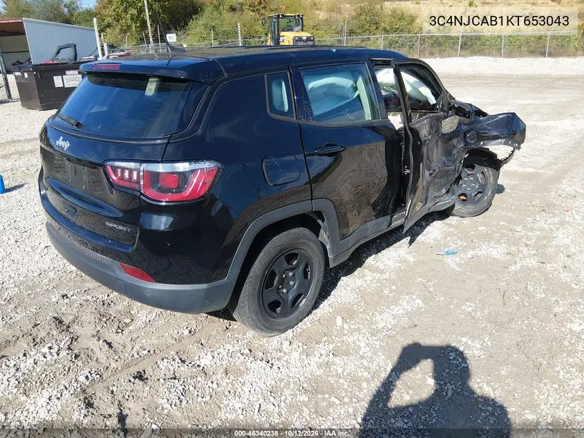 2019 JEEP COMPASS VIN 3C4NJCAB1KT653043 — фото 4