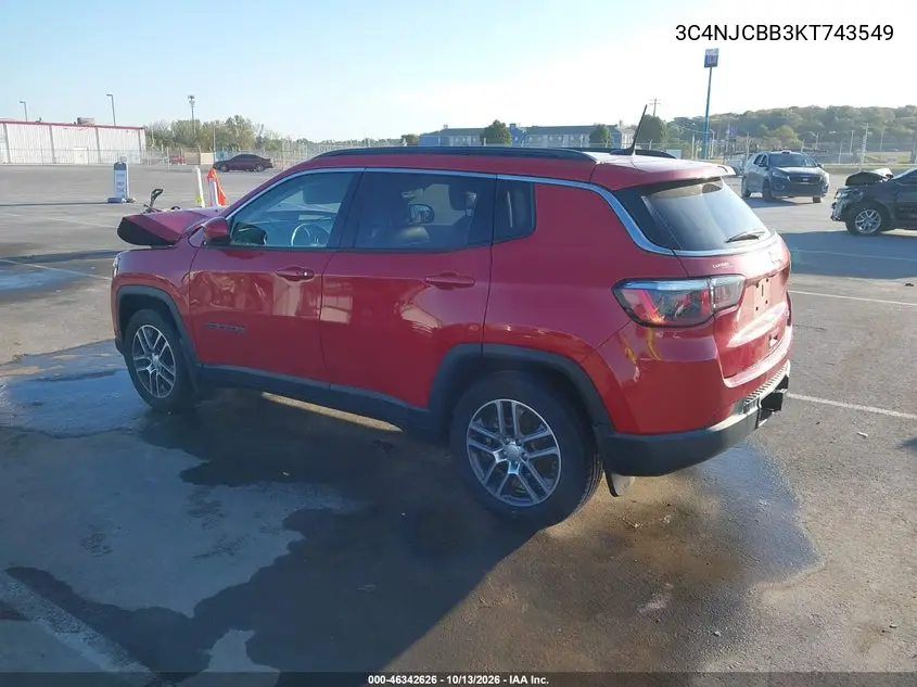 2019 JEEP COMPASS VIN 3C4NJCBB3KT743549 — фото 3