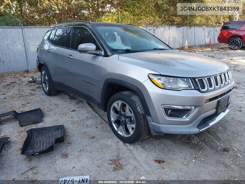 JEEP COMPASS 2019, VIN 3C4NJDCBXKT843359