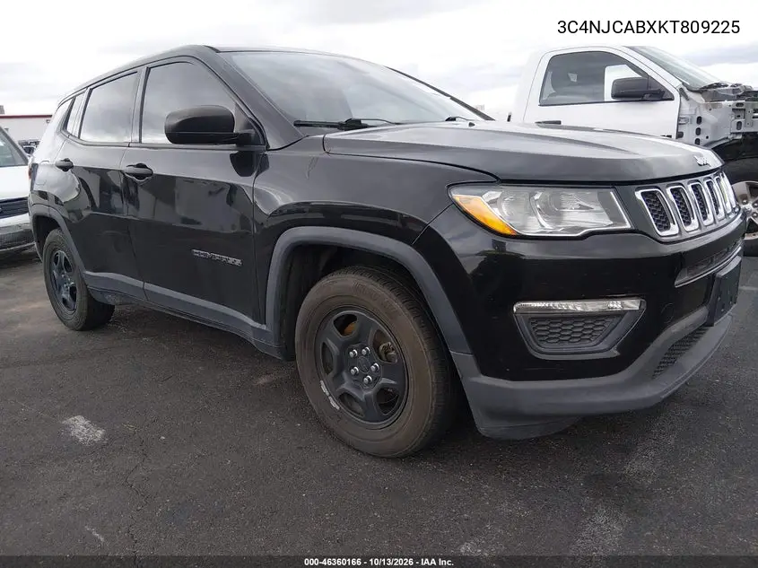 JEEP COMPASS 2019, VIN 3C4NJCABXKT809225