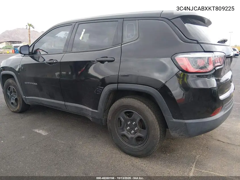 2019 JEEP COMPASS VIN 3C4NJCABXKT809225 — фото 3