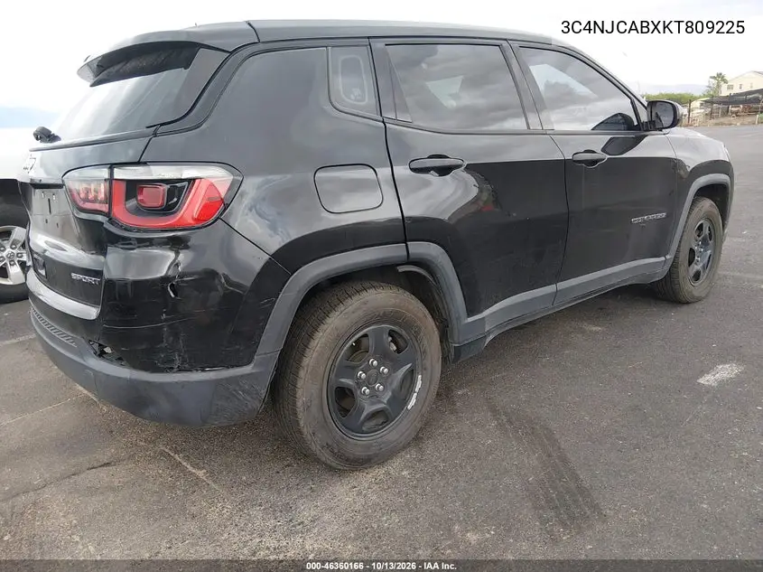 2019 JEEP COMPASS VIN 3C4NJCABXKT809225 — фото 4