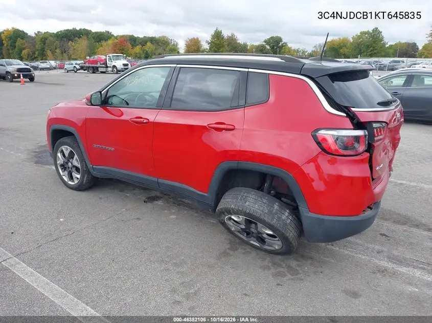 2019 JEEP COMPASS VIN 3C4NJDCB1KT645835 — фото 3