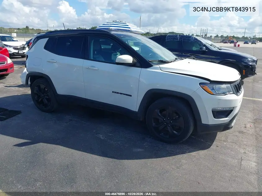 JEEP COMPASS 2019, VIN 3C4NJCBB9KT843915