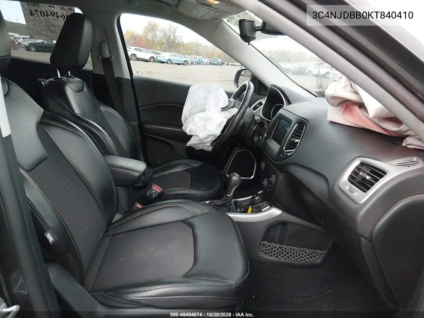 2019 JEEP COMPASS VIN 3C4NJDBB0KT840410 — фото 5
