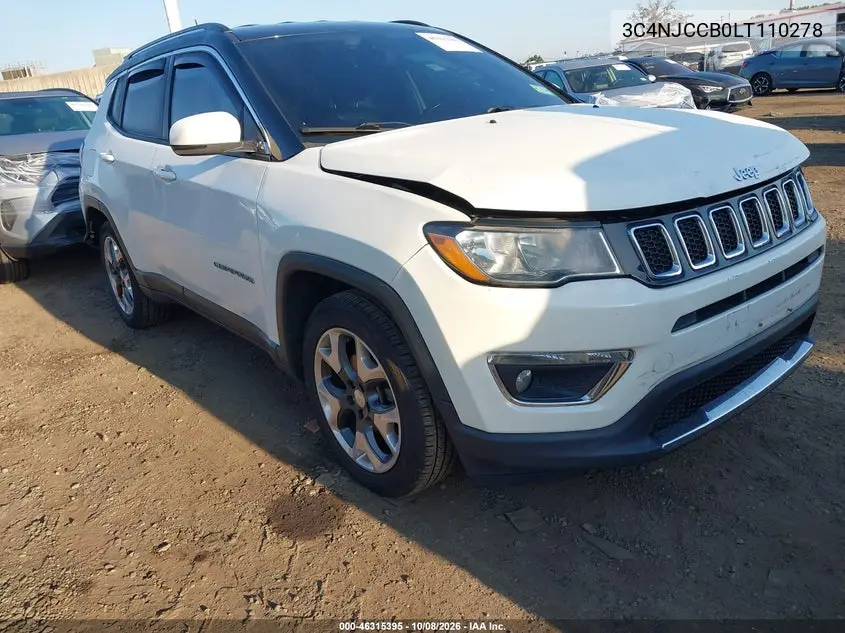 JEEP COMPASS 2020, VIN 3C4NJCCB0LT110278