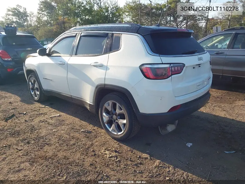 2020 JEEP COMPASS VIN 3C4NJCCB0LT110278 — фото 3