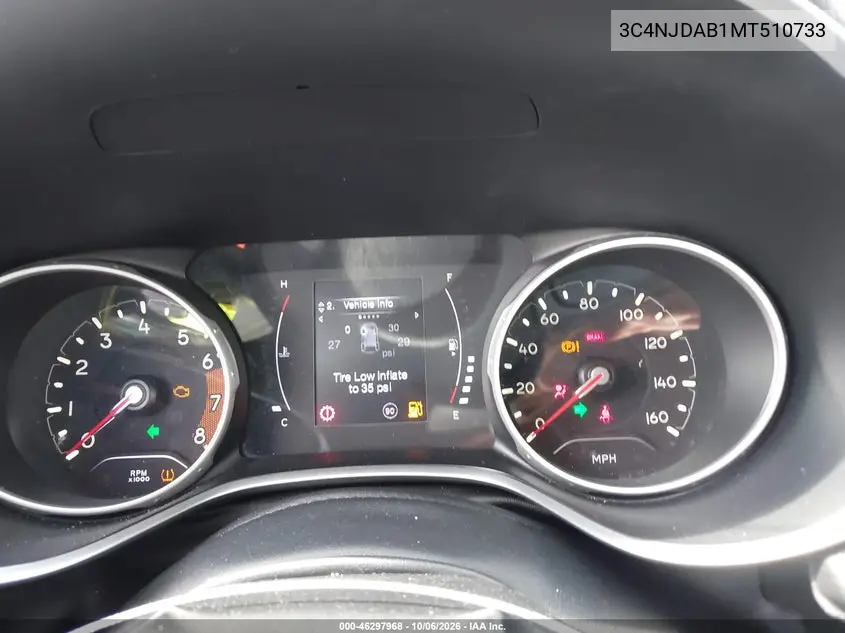 2021 JEEP COMPASS VIN 3C4NJDAB1MT510733 — фото 16