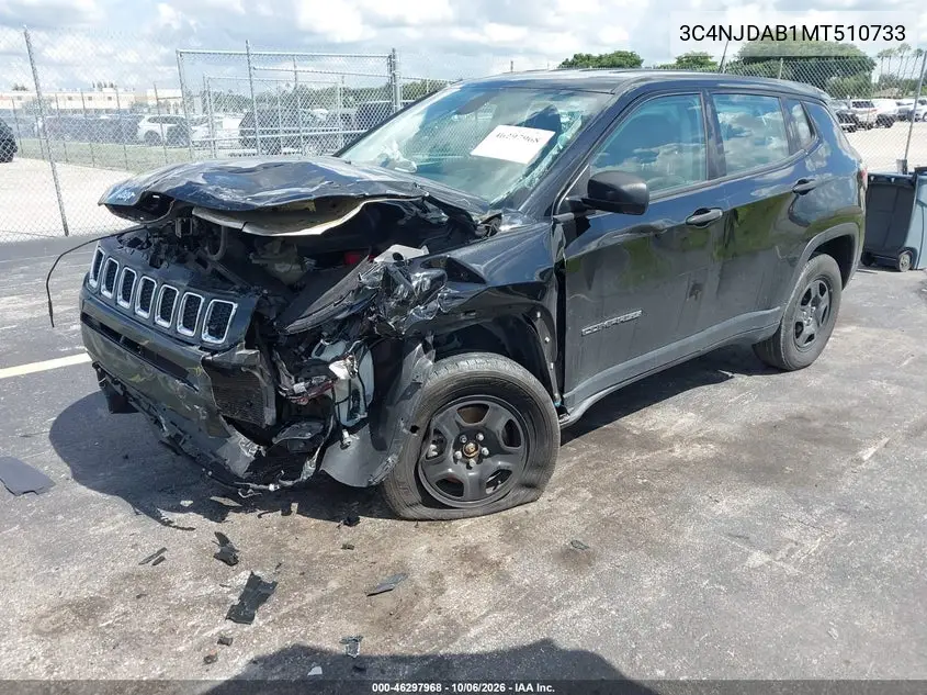 2021 JEEP COMPASS VIN 3C4NJDAB1MT510733 — фото 2