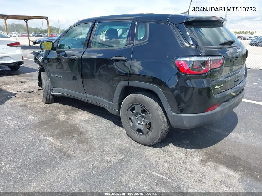2021 JEEP COMPASS VIN 3C4NJDAB1MT510733 — фото 3