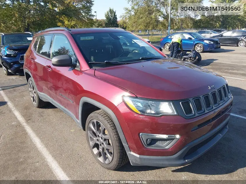 JEEP COMPASS 2021, VIN 3C4NJDEB1MT549560