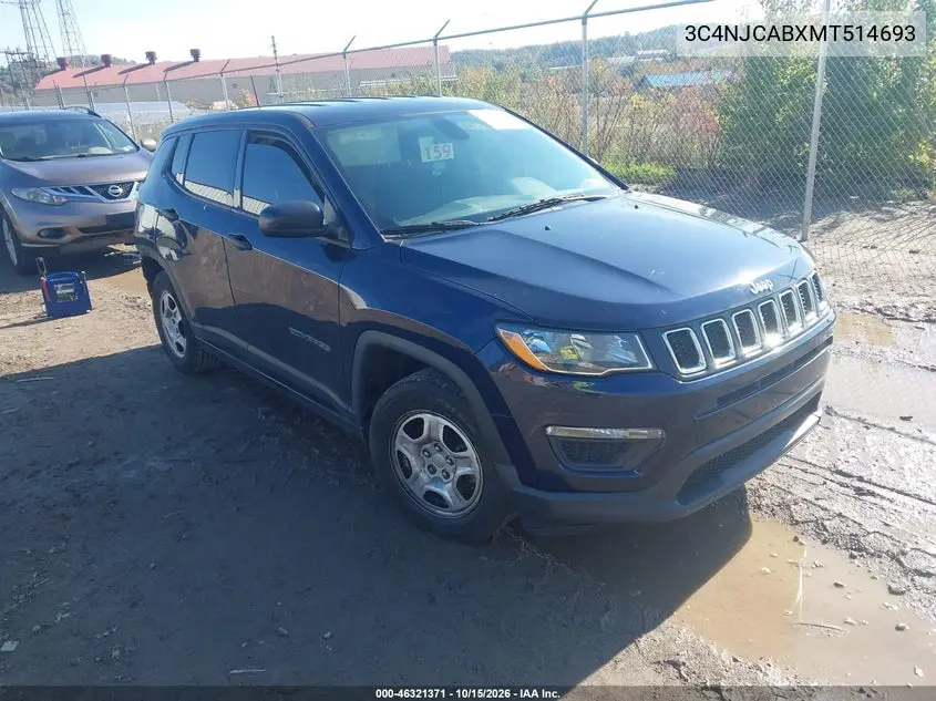 JEEP COMPASS 2021, VIN 3C4NJCABXMT514693