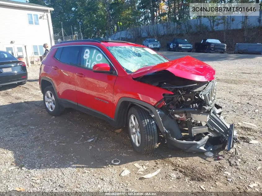 JEEP COMPASS 2021, VIN 3C4NJDBB7MT501646
