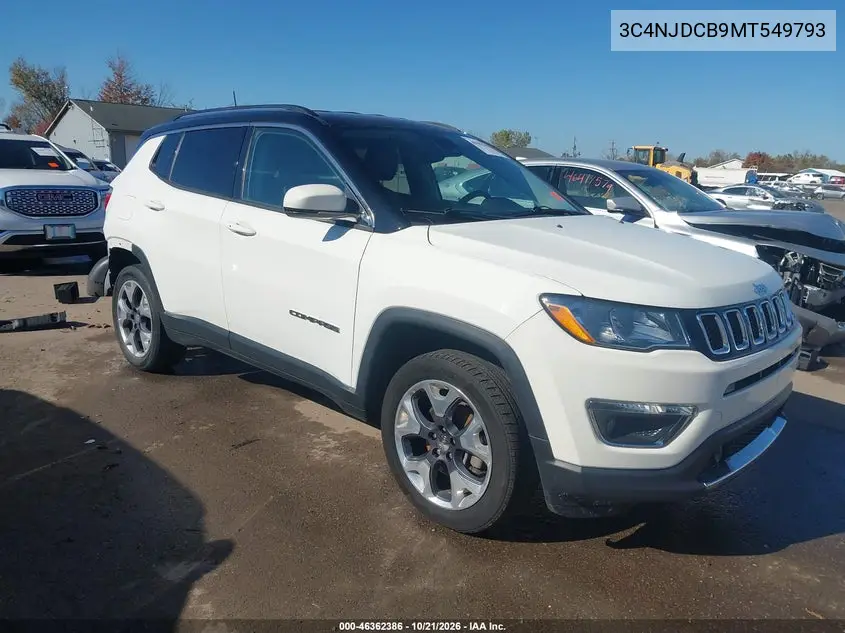 JEEP COMPASS 2021, VIN 3C4NJDCB9MT549793