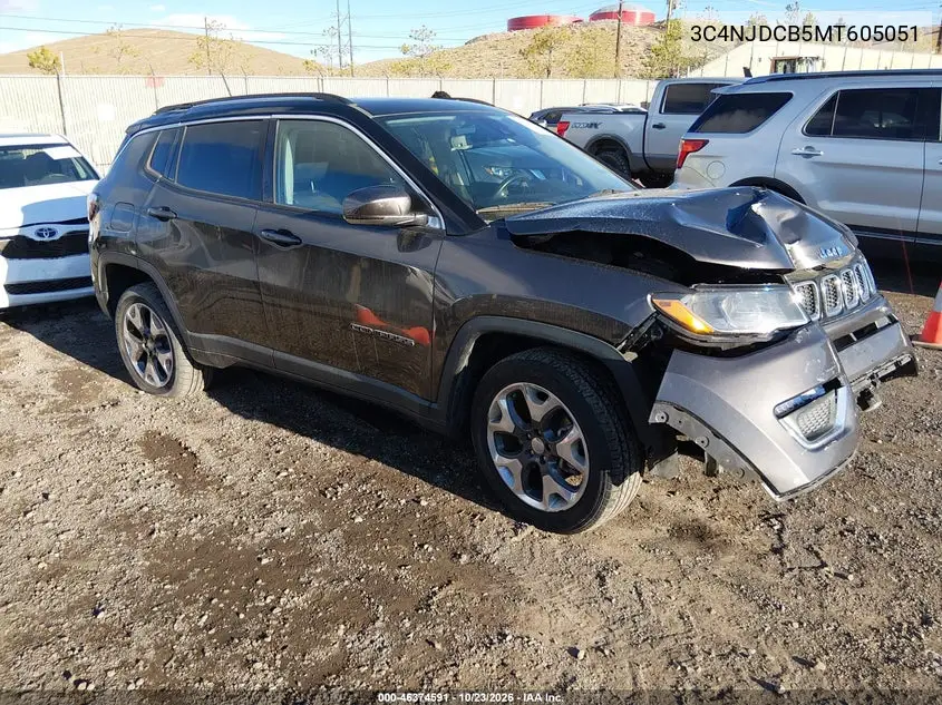 JEEP COMPASS 2021, VIN 3C4NJDCB5MT605051