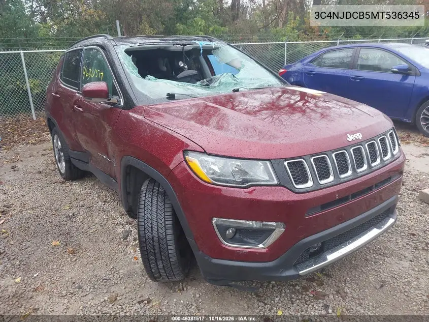 JEEP COMPASS 2021, VIN 3C4NJDCB5MT536345