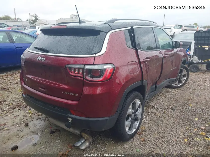 2021 JEEP COMPASS VIN 3C4NJDCB5MT536345 — фото 4