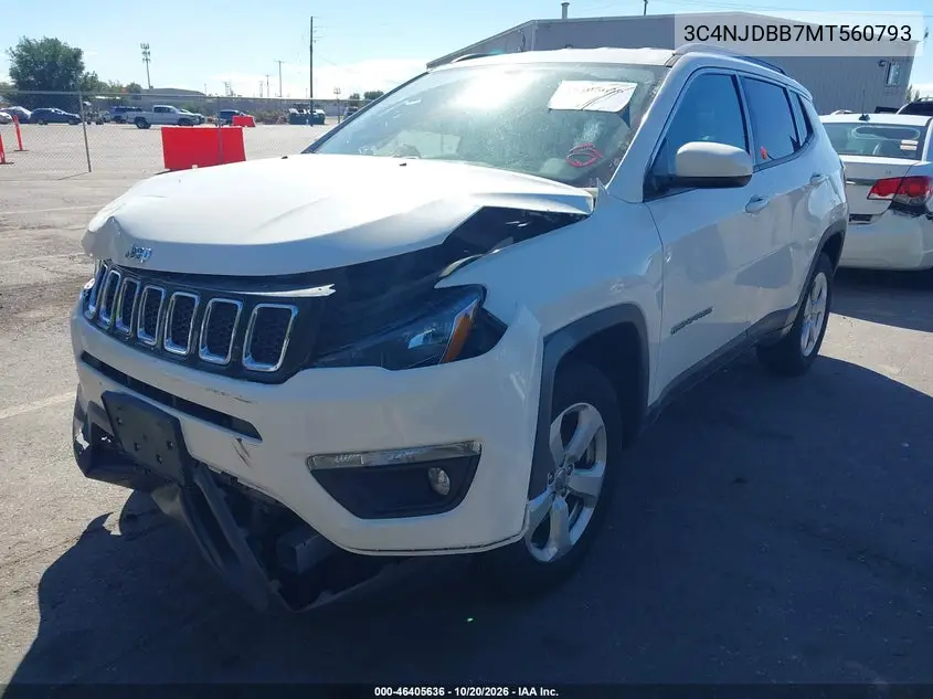 2021 JEEP COMPASS VIN 3C4NJDBB7MT560793 — фото 2