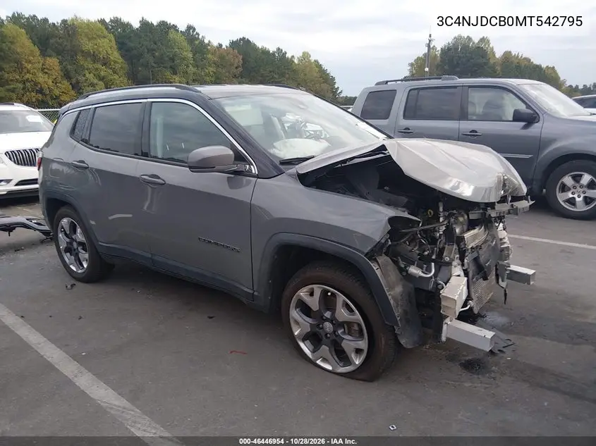JEEP COMPASS 2021, VIN 3C4NJDCB0MT542795