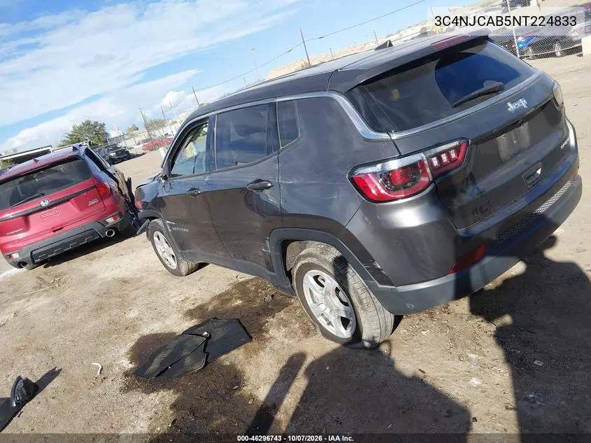2022 JEEP COMPASS VIN 3C4NJCAB5NT224833 — фото 3