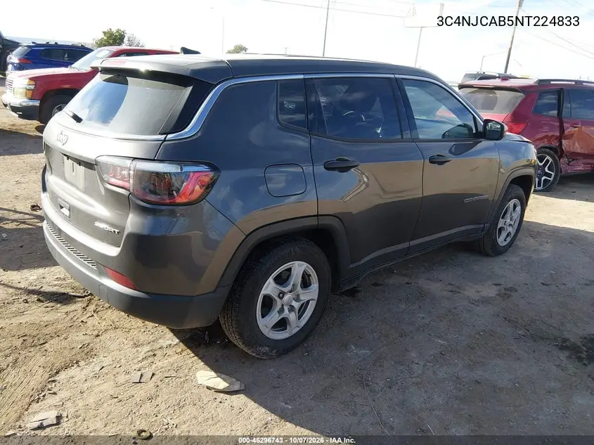2022 JEEP COMPASS VIN 3C4NJCAB5NT224833 — фото 4