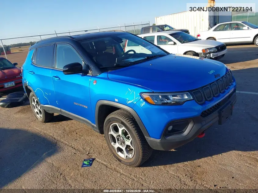 JEEP COMPASS 2022, VIN 3C4NJDDBXNT227194