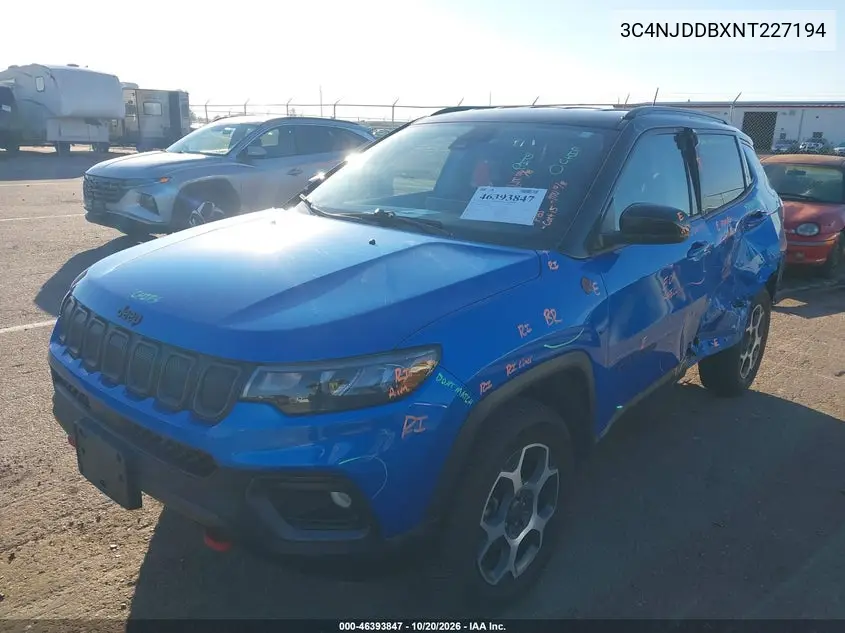 2022 JEEP COMPASS VIN 3C4NJDDBXNT227194 — фото 2