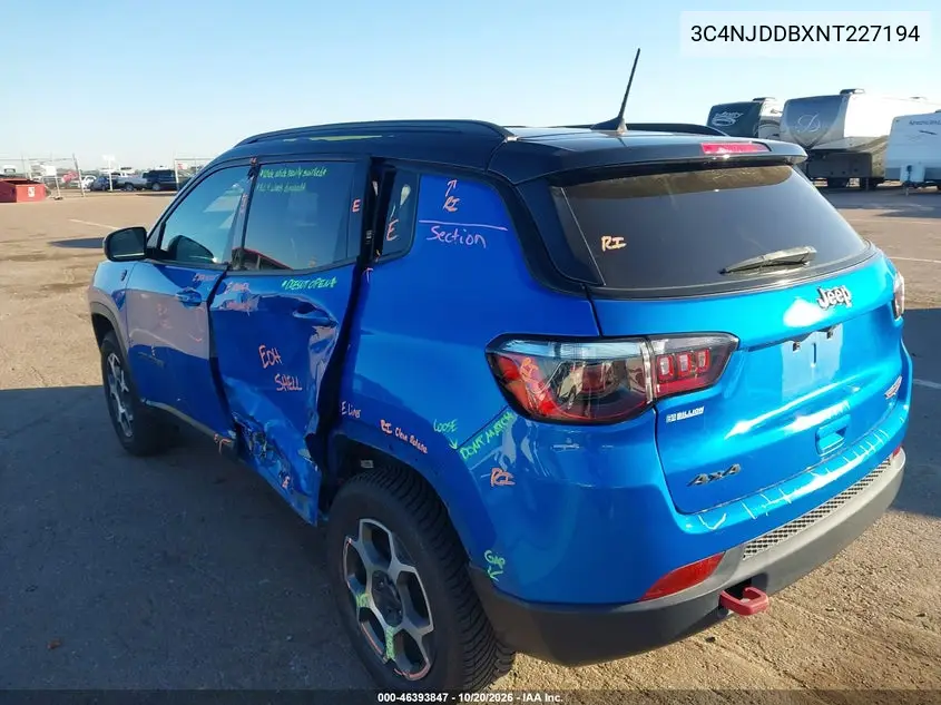 2022 JEEP COMPASS VIN 3C4NJDDBXNT227194 — фото 3