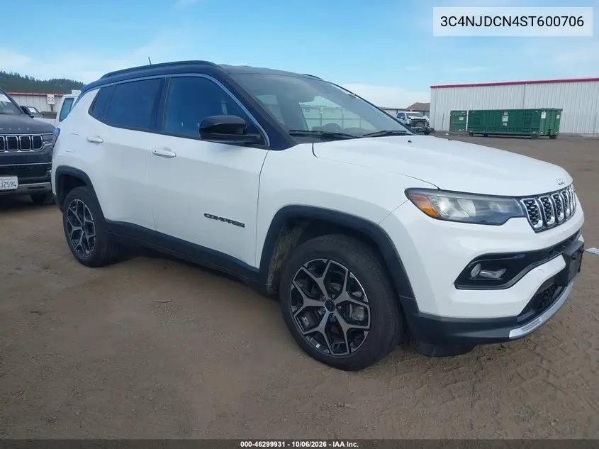 JEEP COMPASS 2025, VIN 3C4NJDCN4ST600706