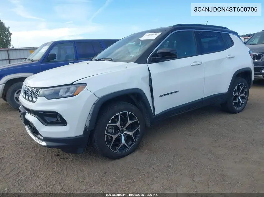 2025 JEEP COMPASS VIN 3C4NJDCN4ST600706 — фото 2
