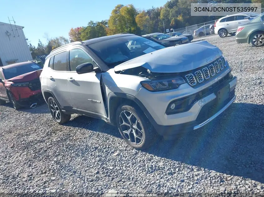 JEEP COMPASS 2025, VIN 3C4NJDCN0ST535997