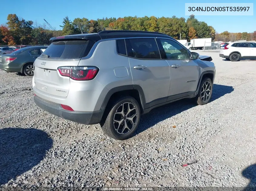 2025 JEEP COMPASS VIN 3C4NJDCN0ST535997 — фото 4