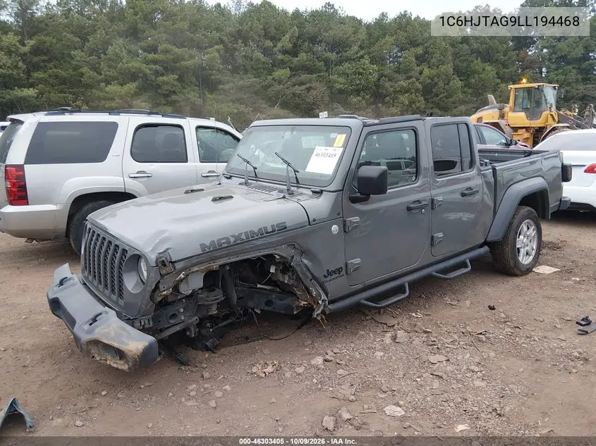 2020 JEEP GLADIATOR VIN 1C6HJTAG9LL194468 — фото 2
