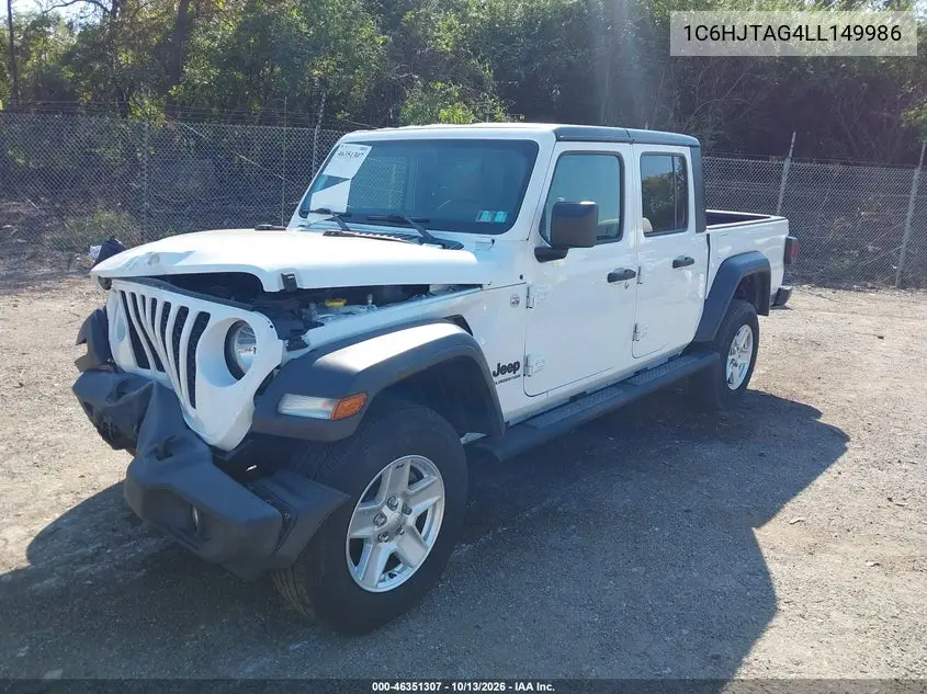 2020 JEEP GLADIATOR VIN 1C6HJTAG4LL149986 — фото 2