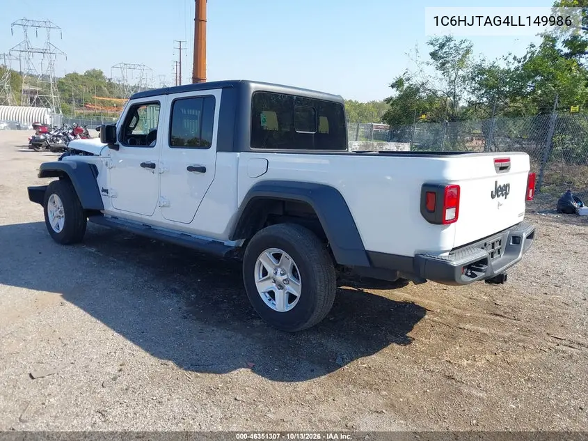 2020 JEEP GLADIATOR VIN 1C6HJTAG4LL149986 — фото 3