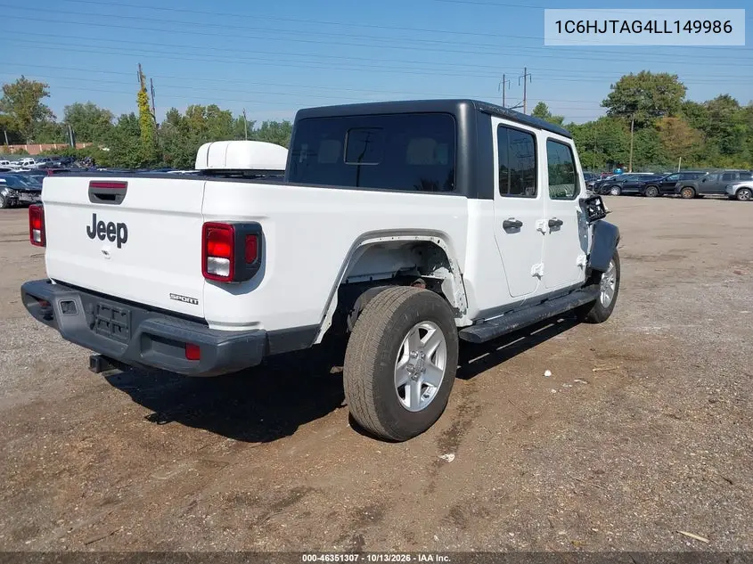 2020 JEEP GLADIATOR VIN 1C6HJTAG4LL149986 — фото 4