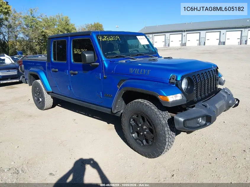JEEP GLADIATOR 2021, VIN 1C6HJTAG8ML605182