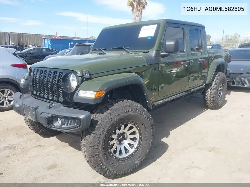 2021 JEEP GLADIATOR VIN 1C6HJTAG0ML582805 — фото 2