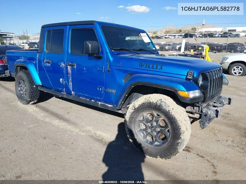 JEEP GLADIATOR 2023, VIN 1C6HJTAG6PL582778