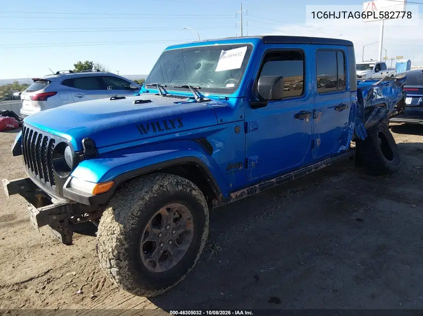 2023 JEEP GLADIATOR VIN 1C6HJTAG6PL582778 — фото 2