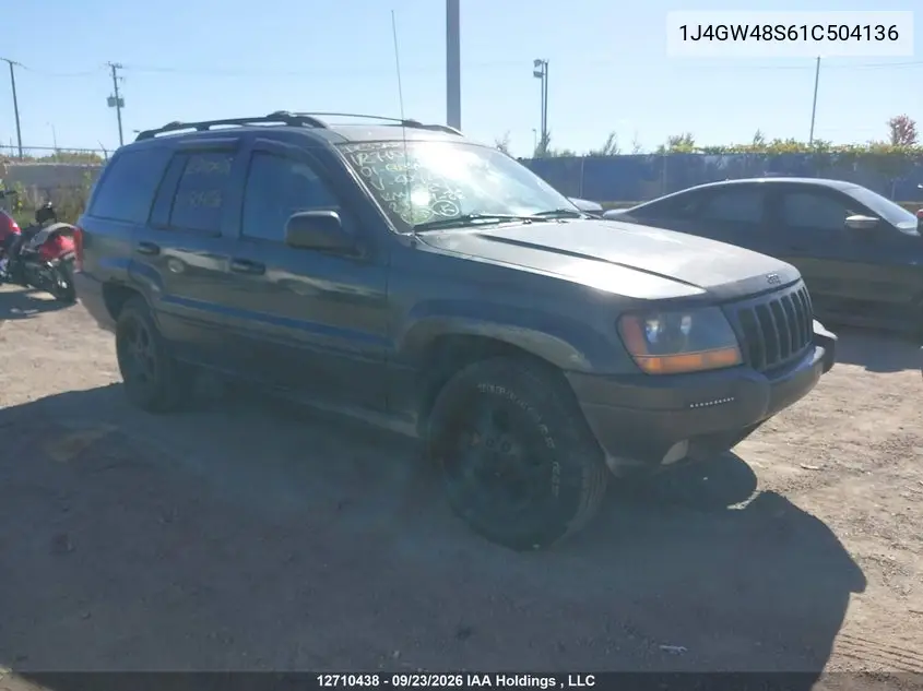 JEEP GRAND CHEROKEE 2001, VIN 1J4GW48S61C504136