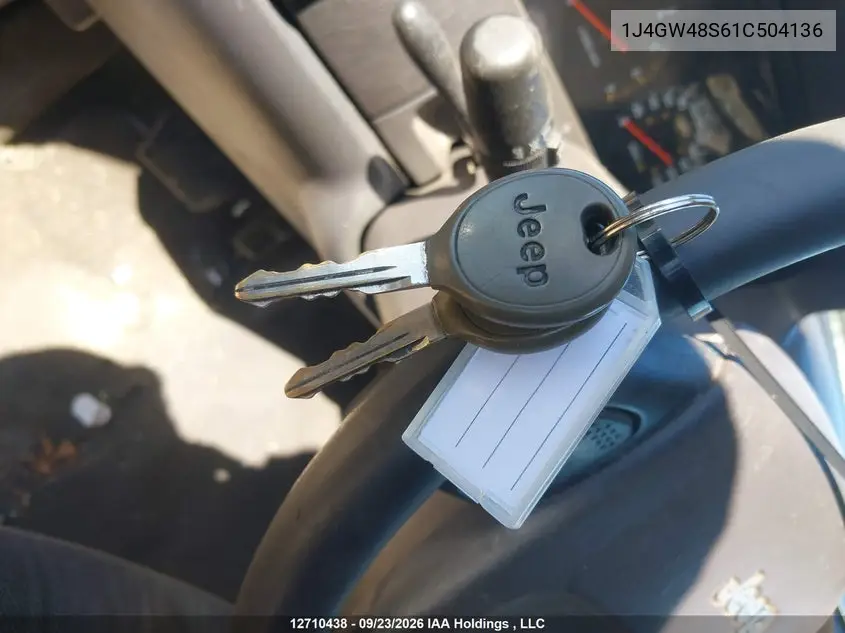 2001 JEEP GRAND CHEROKEE VIN 1J4GW48S61C504136 — фото 11
